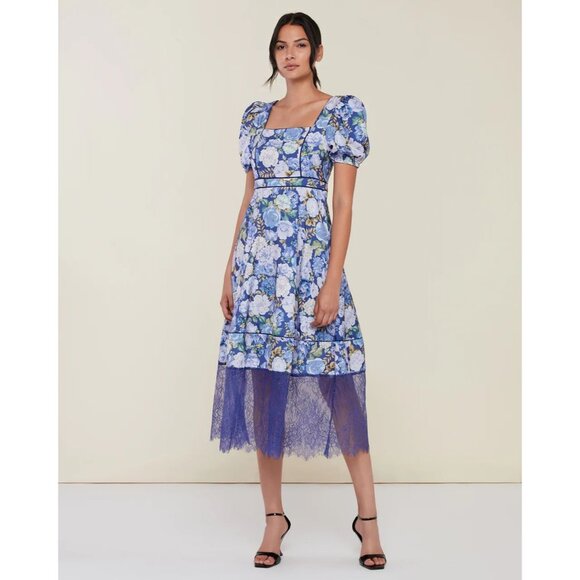 Rachel Parcell NWT Puff Sleeve Lace Trim Midi Dress in Blue Floral Multi  size 18 is available for purchase on au PAY Market - Imported Goods Online  Store Co.Ltd. | au PAY